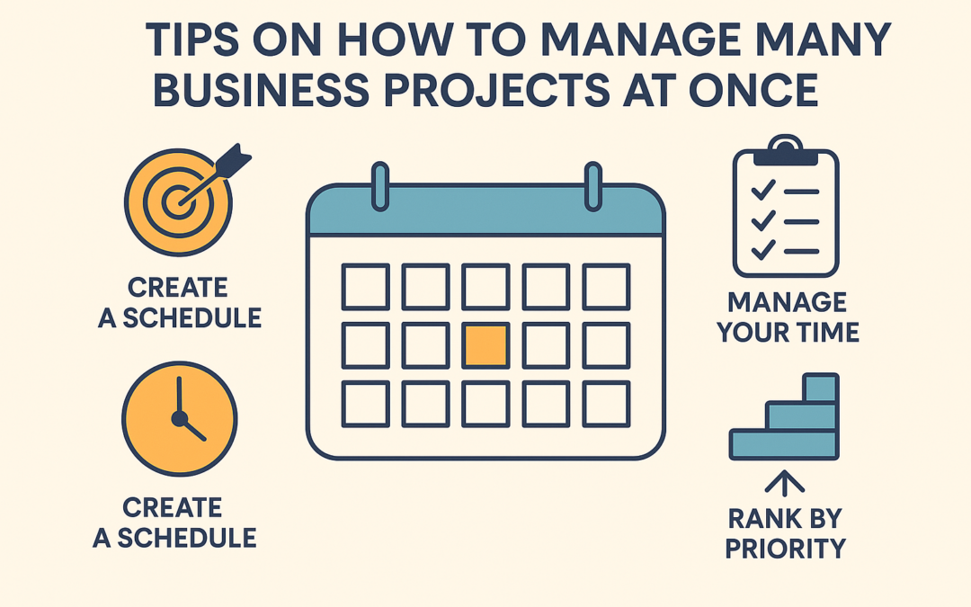 Tips on how to manage many business projects at once
